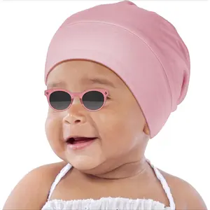 s-48  Silk Baby Bonnet for 0-6 Months - 100% Mulberry Silk Toddler Hair Bonnet, Adjustable Night Cap for Sleeping