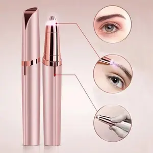 USB Rechargeable Portable Electric Eyebrow Trimmer Pen for Women Painless Precision Hair Remover Safe Shaver Razor Tool for Face