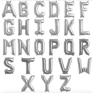 34" Silver Foil Balloon Letter