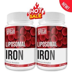 LiPoTao Liposomal Iron Supplement 65mg with B12 & Folic Acid 60 Softgels for Energy & Red Blood Cell Support Healthcare Vitamin