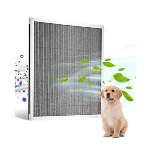 VEVOR Electrostatic Air Filter, 20x20x1 inch Washable & Reusable Aluminum AC/HVAC Furnace Filter, MERV 8 Long Lifetime, Home or Office (Actual Size: 19.75 x 19.75 x 0.82 in)