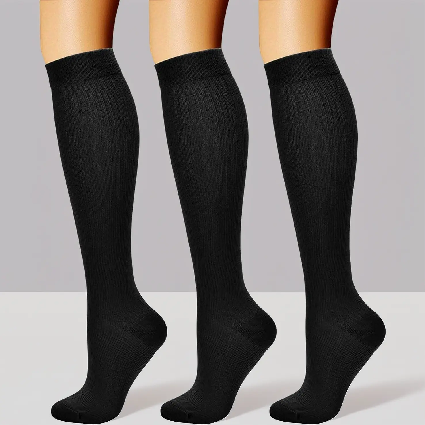 15-20 mmHg Compression Socks for Women & Men (3 Pairs) – Best Circulation Support for Athletic Running Cycling
