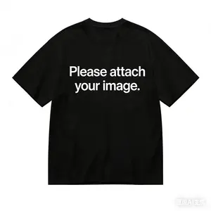 Please attach your image. Black T-Shirt Unisex Men Women Soft 100% Cotton Short Sleeve Crew Neck Casual Streetwear Customizable Blank Graphic Tee Print on Demand DTG Ready Personalized Apparel Hot Trend