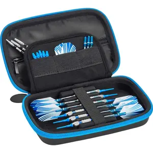 Sentinel EVA Foam Shell Dart Case, Holds 6 Darts and Extra Accessories, Tips, Shafts and Flights, Compatible with Steel Tip and Soft Tip Darts
