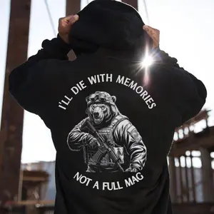 ( Ver 2) Not A Full Mag shirt - Full Color, Casual Classic Design, Cotton Fabric, Breathable, Hoodie Style, Ideal for Day Wear