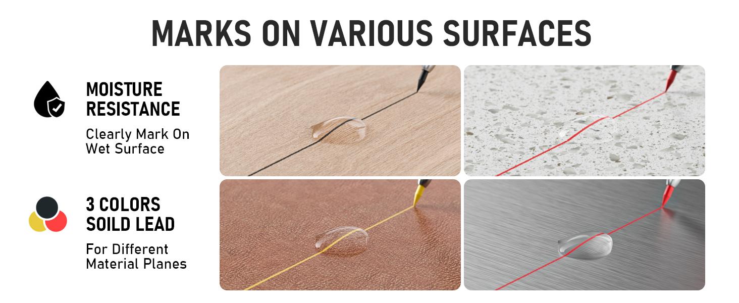 Carpenter Pencil Set with Sharpener, Mechanical Carpenter Pencils with 40 Refill, Automatic Center Punch and Carbide Scribe Tool, Heavy Duty Construction Pencil for Architect-With Case