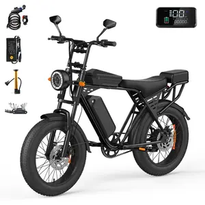 X5 Electric Bicycle - 750W peak power, 48V15Ah battery, maximum speed 28 mph, range 30-50 miles, full suspension, hydraulic brakes, IPX65 waterproof, electric bike, high-performance electric bicycle