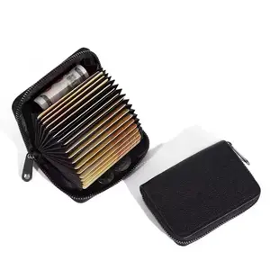 Slim Minimalist Wallet for Men RFID Blocking Card Holder PU Business Bank Credit Bus ID Card Holder Cover Organiser