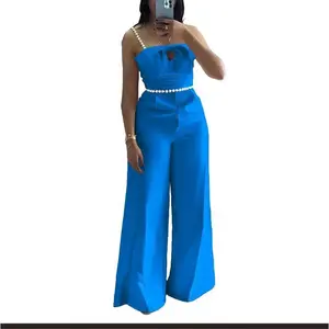 Women'sBandeauBeadedSpaghettiStrapBowknotDesignRuchedSlimFitJumpsuitElegantOverallWomenswearFittedromperswomenWhiteBasicromperswomen