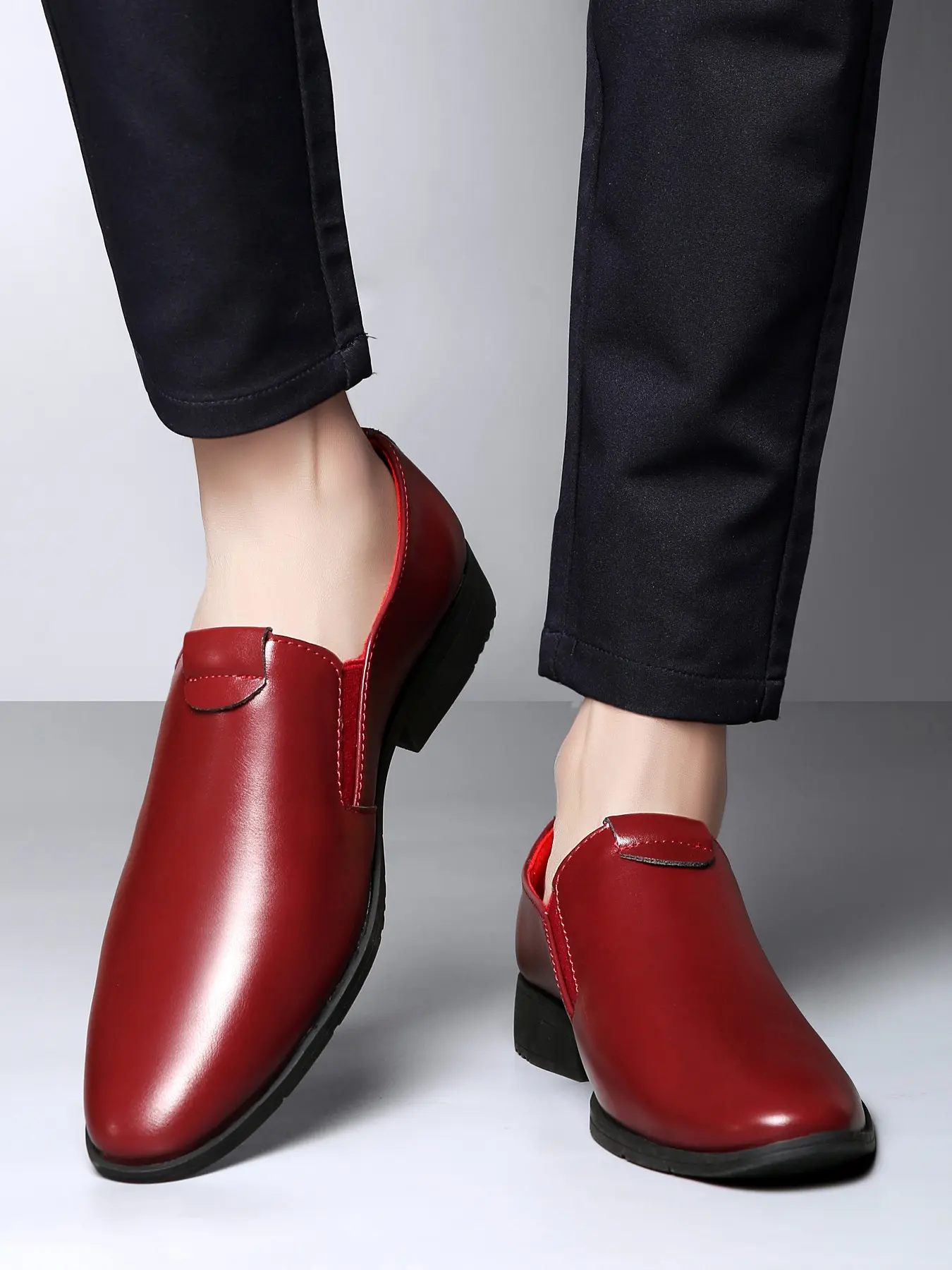 Men's Summer Loafers, Flat Breathable Anti-Slip Rubber Dry Elastic Strap, Simple Elegant Office Business Formal Shoes, Comfortable and Stylish Footwear Slipon, Business Casual Shoes