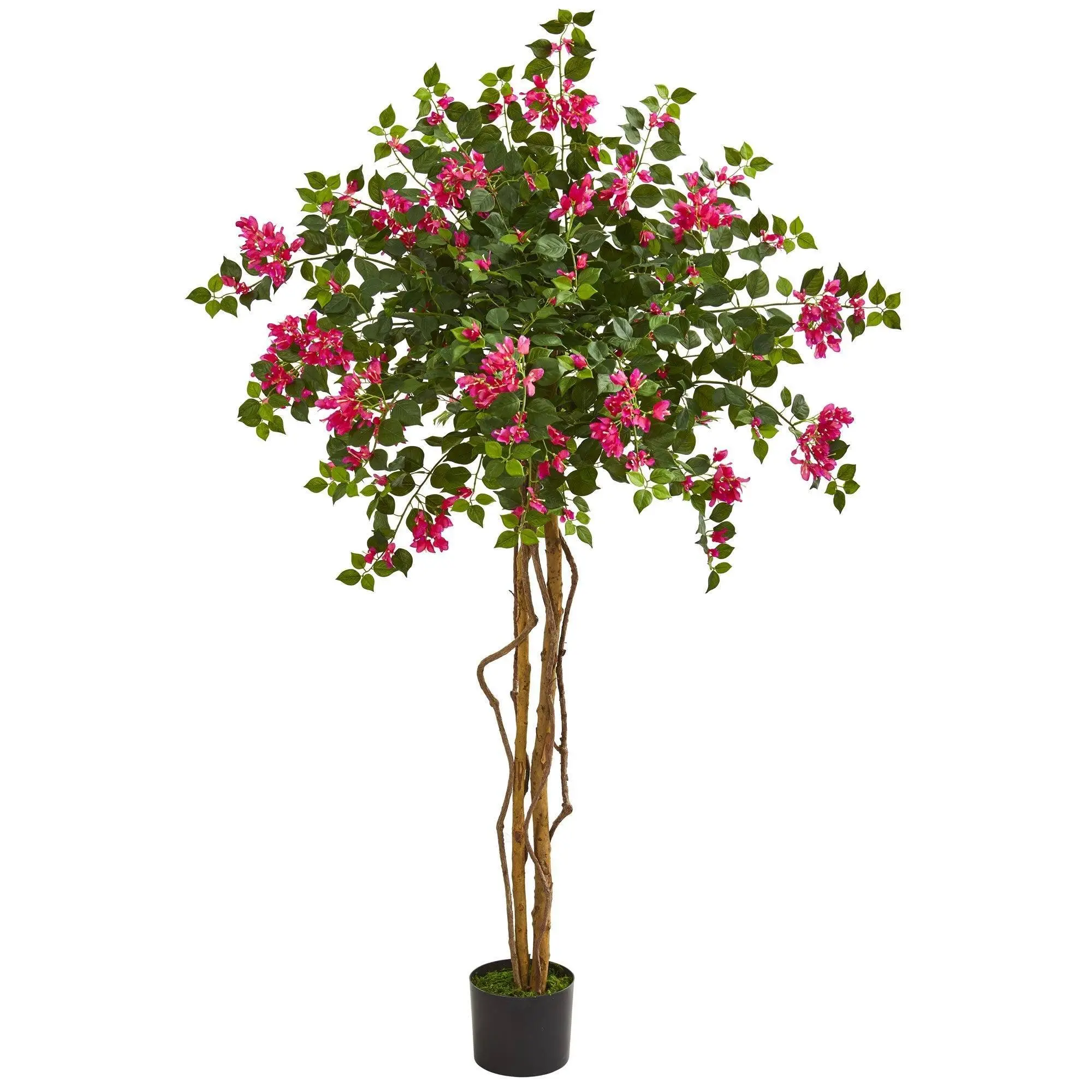 5.5ft Artificial Bougainvillea Tree, Lifelike Home Decor Botanical Aesthetic Fake Flower for Indoor-Outdoor Spaces