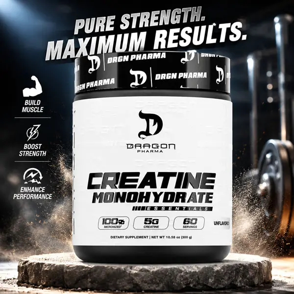 Big sale 35% Dragon Pharma Creatine Monohydrate Essentials - Natural Supplement for Muscle Workout