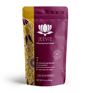 Jeevie Cleansing Facial Masks - 7 All Natural Ingredients in One Powder Cherry Flower