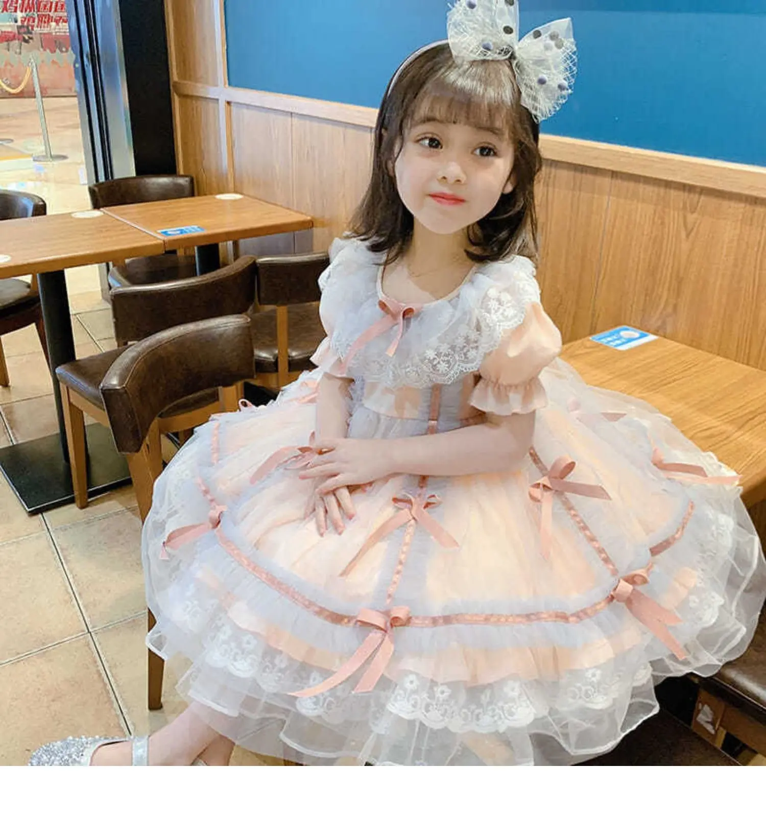 Toddler Girls' Cute Tutu Dress - Soft Pink Tulle, Lace, Ribbon Details, Birthday Party Wear for Spring, Summer Magical Occasions, Cute Dresses, Magical Appeal, Polyester