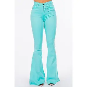 Bell Bottom Jean in Turquoise