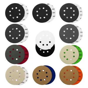 100 count 5 Inch Sanding Discs Hook & Loop Sandpaper 400/600/800/1000/1500/2000/3000/5000/7000/10000 Grit Orbital Wet Dry Sandpaper with 2 count Interface Pads for Automotive  Metal Polishing