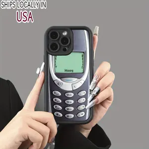 Creative retro phone print is simple and unique for both men and women. It is fashionable and fashionable phone case, suitable for iPhone 16 15 14 13 12 11 XS XR X7 8 Plus Pro Max Mini. It is a gift for friends, family, boyfriends and girlfriends