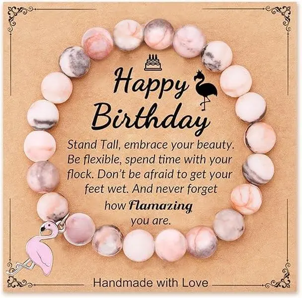 Flamingo Birthday Gifts for Women, 18th Birthday Gifts for Teen Girls, Flamingo Bracelet for Granddaughter Daughter Sister Niece Friends on Christmas