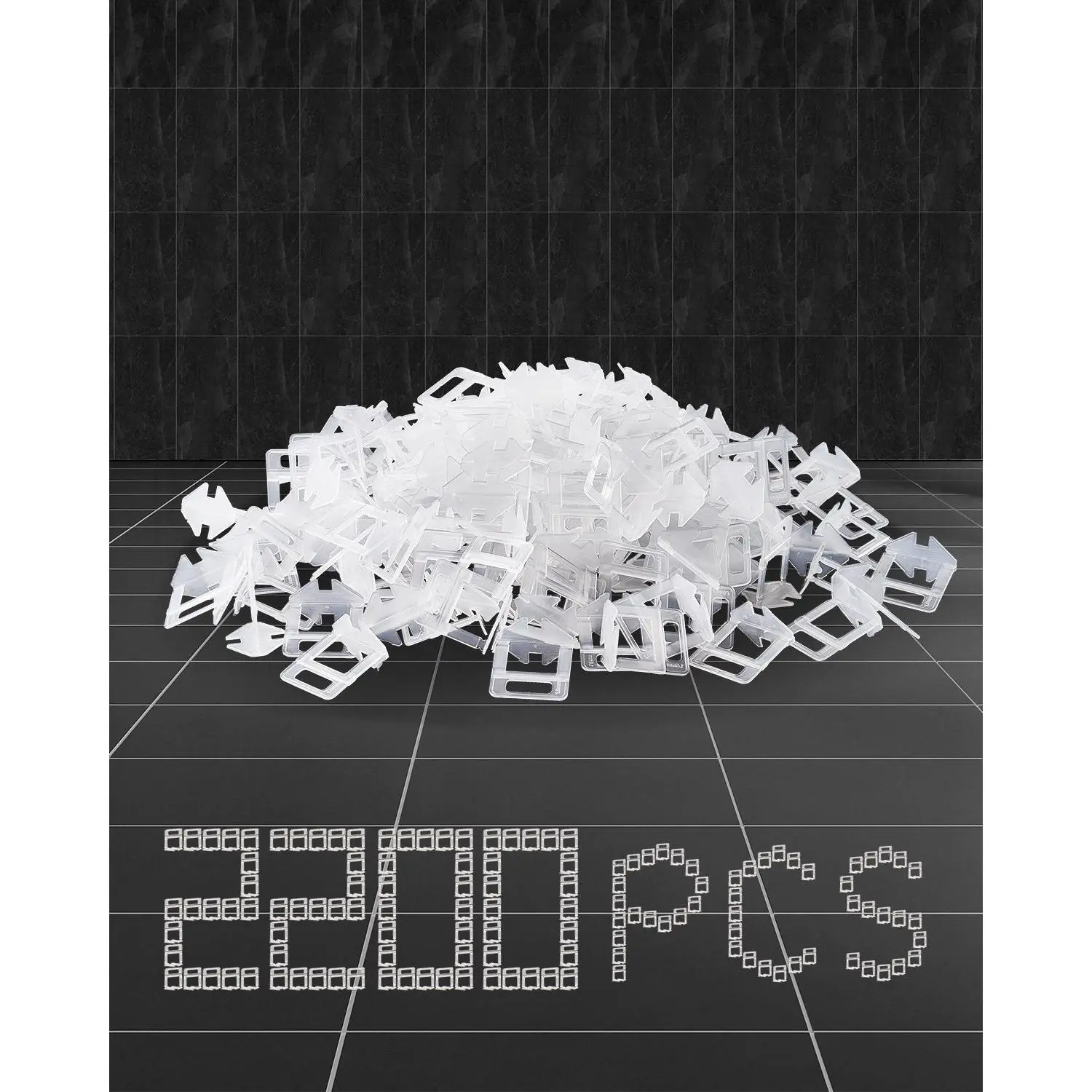 VEVOR Tile Leveling System Clips, 2200-Piece DIY Tile Leveler Spacers, 1/16"(1.5 mm) Tile Leveler Clips, Tile Leveling System Tile Installation Tools for Professional Ceramic Tile, Stone InstallationSummervibes
