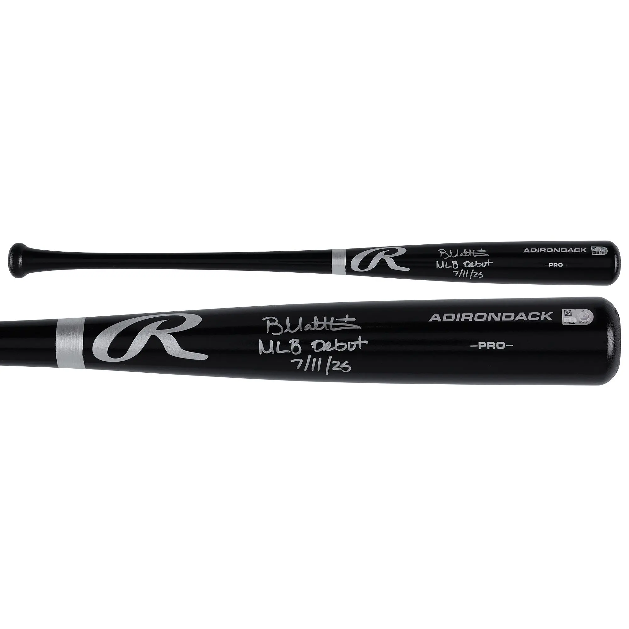 Brice Matthews Houston Astros Autographed Black Rawlings Pro Bat with "MLB Debut 7/11/25" Inscription - Fanatics Authentic Certified