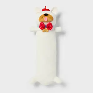 Frenchie Kids' Long Weighted Plush Throw Pillow Cream - Pillowfort