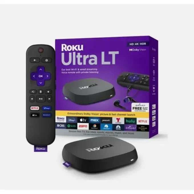 Roku Ultra LT HD 4K HDR 2021 - Compact Streaming Media Player with 4K HDR, Dolby Vision, Dual-band Wi-Fi, and USB-C Expansion