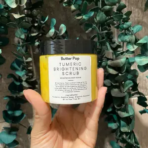 Turmeric Body Scrub with Tea Tree & Lemon Oil - Moisturizing and Antioxidant Infused natural skincare