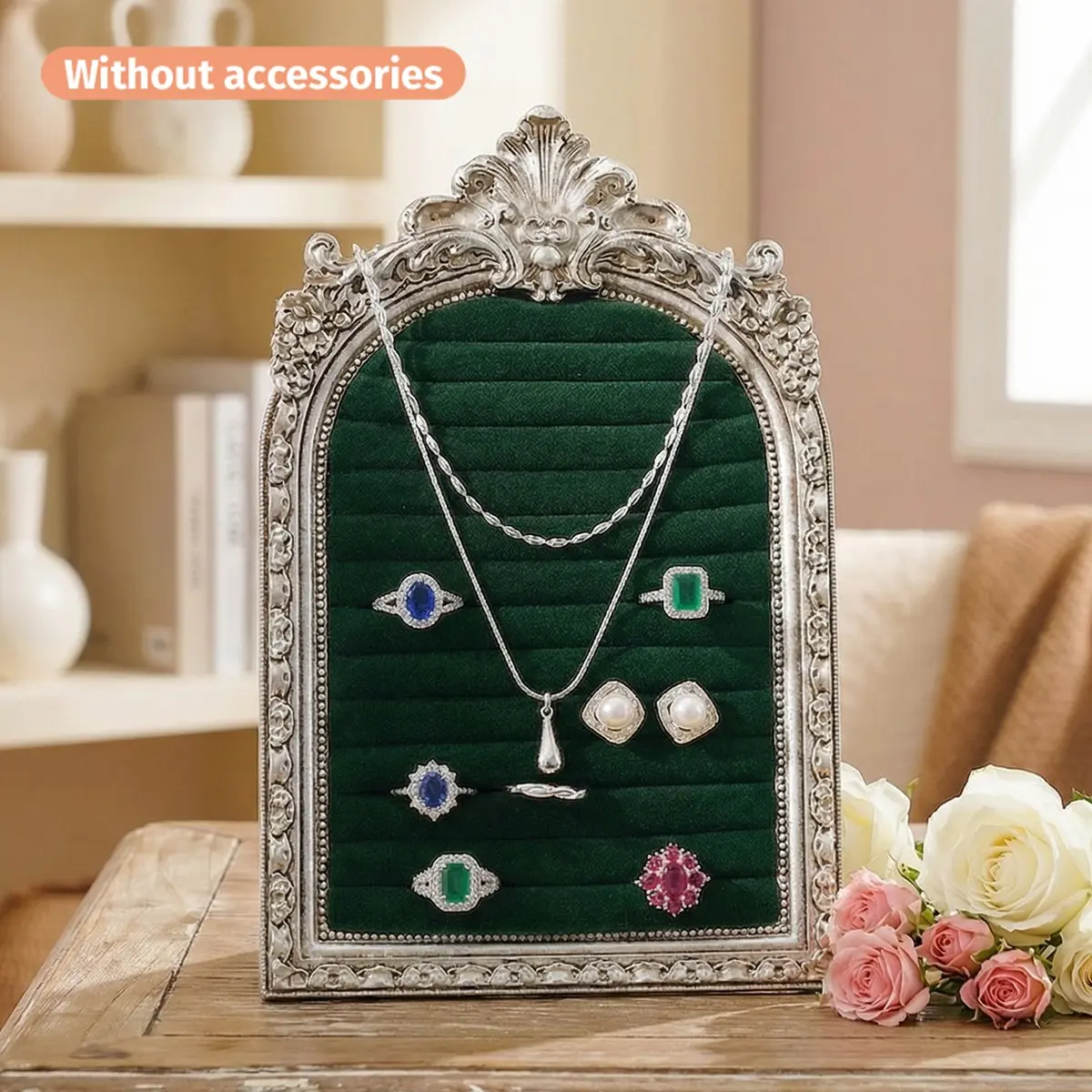 European Style Resin Jewelry Display Stand, Hand-Painted Square Shelf, Ideal for Storing and Displaying Jewelry, Multiple Colors Available, Jewelry Holder Organizer