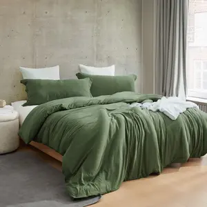Natural Loft Coma Inducer Comforter with Cover - Hero Green