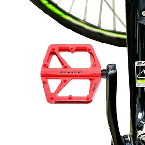 Double DU Bearing Ultralight Bike Pedals with Reflector Bicycle Platform Pedals Anti-Slip Cycling Safety Pedals Bike Accessories