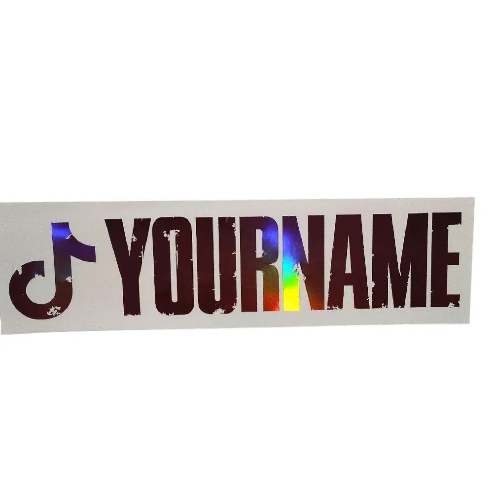 Redes Sociales Stickers Personalized Rainbow Name Decal - Custom Social Media Calcomanias