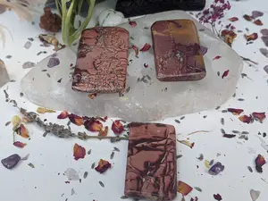Mookaite Australian Jasper Slab Polished Palm Stone Plate Healing Crystal Mineral Specimen Natural Rock Pink Mookite Chalcedony