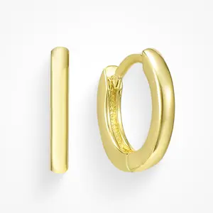 EVRY JEWELS Gold or Silver Plated Women's Hypoallergenic Itty Bitty Hoops