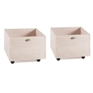 Art & Play Dual White Wash Junior Toy Boxes
