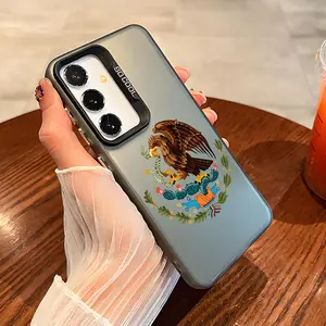Mexican Golden Eagle Badge Flag Design Phone Case with Hard Back & Soft Edge Drop Protection Cover for SAMSUNG S21 S22 S23 S24 S25 S26 Plus S22Ultra S23Ultra S24Ultra S23FE S25ultra S26ultra