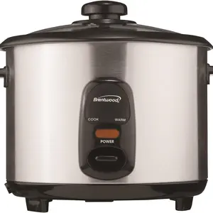Brentwood  8 CUPS (UNCOOKED) RICE COOKER -SS/BLK,(TS-15)