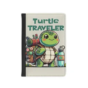 Turtle Traveler Passport Cover - for Men and Women