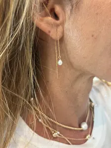 Protect Your Pearls of Wisdom Earrings - Protect Your Presence 14k Real Gold Filled Earrings with Real Pearls