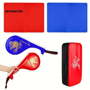 Sports season 5 Pcs Karate Training Equipment Set of 2 Pcs Taekwondo Rebreakable Boards 2 Pcs Kick Pads1 Kickboxing Punch Mitts Set Karate MMA Boards Kickboxing Target Striking Pads Punching Bag Set