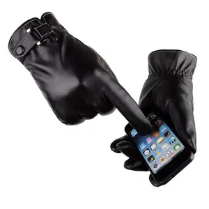 Men's Winter Warm Gloves, Adjustable Zip-Up Cycling and Skiing Gloves, Multi Purpose Glove, Hand Gloves, Ergonomic Design, Durable Artificial Leather, Outdoor Sports