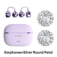 Purple+Silver Round Petal