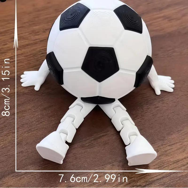 Cute Football Figurine Car Dashboard Ornament, Creative Soccer Ball Car Interior Decor, Novelty Automotive Accessory Gift for Football Lovers