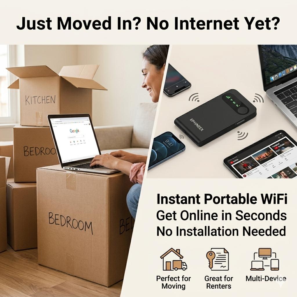 Portable WiFi Hotspot - High Speed 4G/5G LTE Mobile WiFi Router, No Contract Pay-As-You-Go, Travel Essential for International Trip/Home/Office, Connect Up to 9 Devices, Secure Personal Hotspot