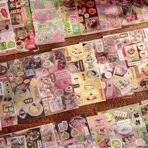 Vintage Music & Movie Theme Sticker Pack, Retro Aesthetic for Song List Journals, Movie Stickers, Notebook Decals, Creative Retro Look, Versatile, Crafts, Film