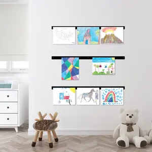 Wall-mounted Magnetic Kids Artwork Display, Playroom Wall Art, Modern Kids Room Decor, Playroom Decor Sign, Kids Art Display Sign, House Warming Gift, Baby Shower Present, Kid's Birthday Idea, Minimalist Wall Decor