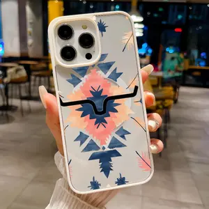 Tribal Southwestern Feather Phone Case， Boho Native American Style for iPhone 17 16 15 14 13 12 11 Plus Pro Max. A8  #YGMKLPT6