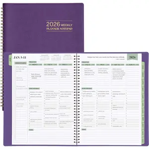 2026 Planner - Planner 2026 Weekly and Monthly, 11.38'' x 8.74'', 2026 Calendar Leather Planner, JAN 2026 - DEC 2026, Daily Hourly Appointment Book, , Monthly Tabs, Faux Soft Leather,  Pockets -