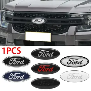 1pcs Car Badge Front Grille Rear Trunk Hood Lid ABS Logo Decor Cover Emblem Auto Accessories For Ford Focus Fiesta Ranger Mondeo Mustang