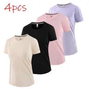 Women’s short-sleeve shirt, basic style, streetwear outfit, slim-fit top, casual summer wear, stretchy slim-fit , fresh spring set