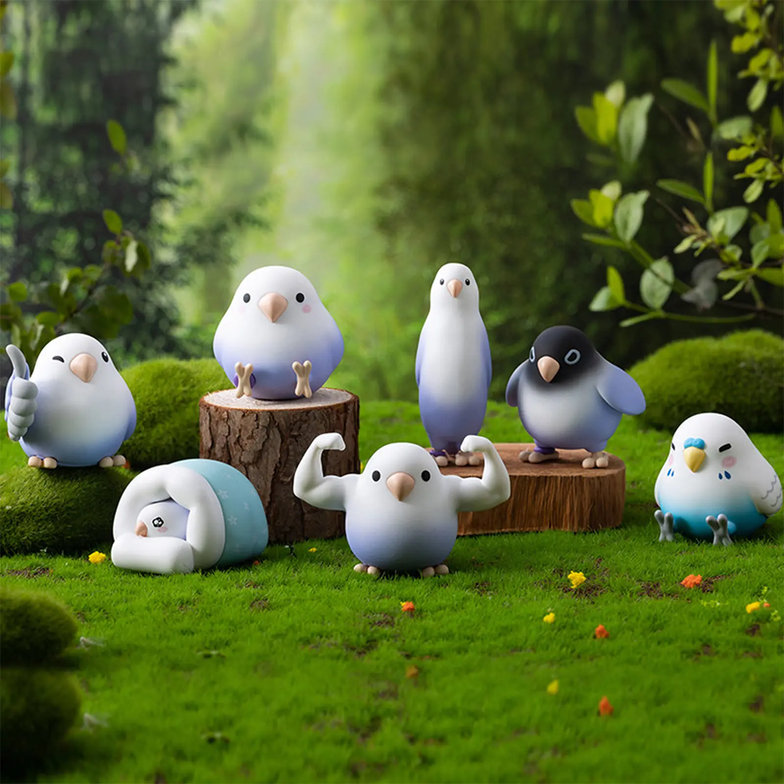 Love Bird Series Little Bird Egg Collectible Figure Animals Mini Blind Box, Blind Bag with 1/96 Rare Odds, Miniature Things